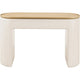 Oslo Lift-Top Console Table with Barley Soft-Close Top | Off-White Wood 48"