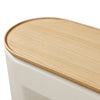 Oslo Lift-Top Console Table with Barley Soft-Close Top | Off-White Wood 48"