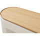 Oslo Lift-Top Console Table with Barley Soft-Close Top | Off-White Wood 48"