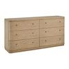 Yati 68" Dresser | 6 Drawers | Rounded Corners | Plinth Base | Buff Cream