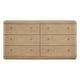 Yati 68" Dresser | 6 Drawers | Rounded Corners | Plinth Base | Buff Cream