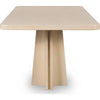 Zoya Rectangular Dining Table | Metal Double Pedestal | White S& 84"
