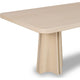 Zoya Rectangular Dining Table | Metal Double Pedestal | White S& 84"