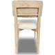 Zoya Dining Side Chair | Curved Back | Off White Dune Chenille | White S&