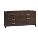 Yee 63" Dresser | 6 Drawers | Removable Felt Liners | Chocolate Brown