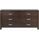 Yee 63" Dresser | 6 Drawers | Removable Felt Liners | Chocolate Brown