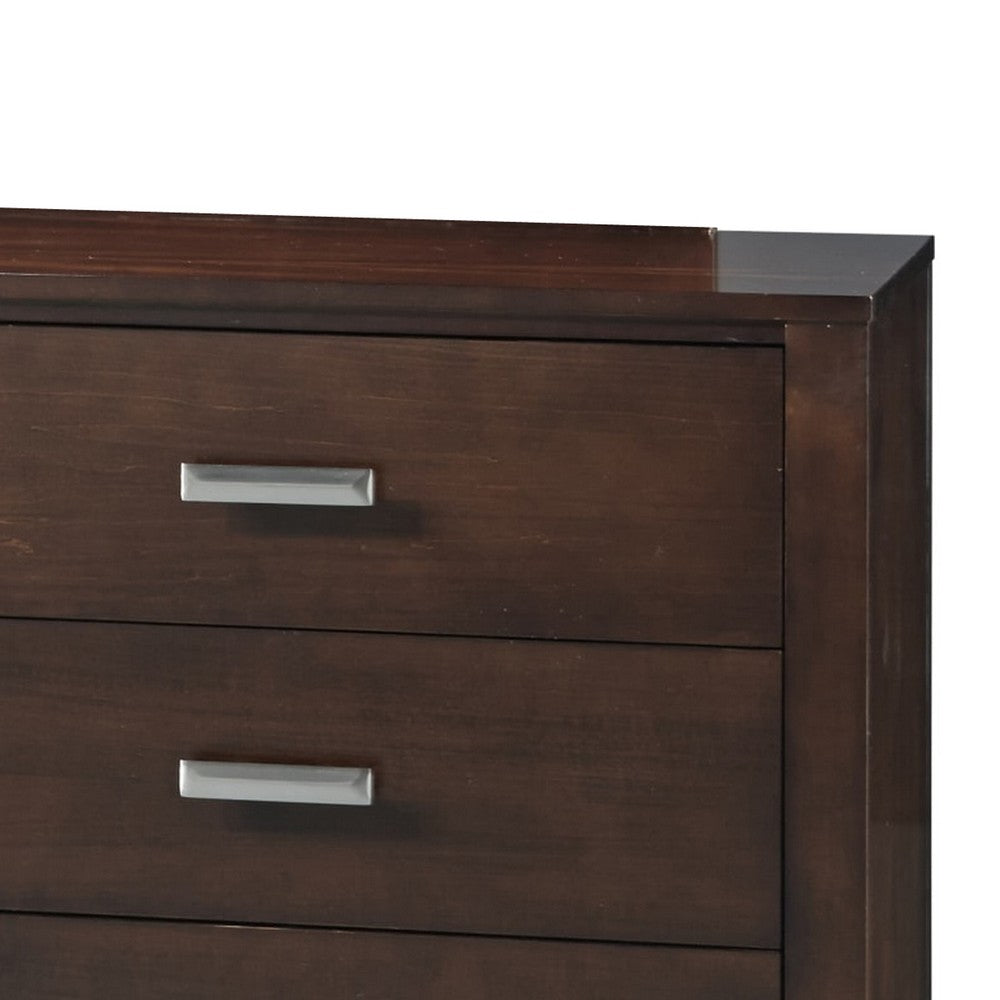 Yee 63" Dresser | 6 Drawers | Removable Felt Liners | Chocolate Brown