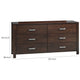 Yee 63" Dresser | 6 Drawers | Removable Felt Liners | Chocolate Brown