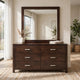 Yee 63" Dresser | 6 Drawers | Removable Felt Liners | Chocolate Brown