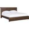 Toyo Queen Platform Bed | Sclupted Curved Frame | English Walnut Brown