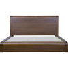 Toyo Queen Platform Bed | Sclupted Curved Frame | English Walnut Brown