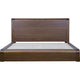 Toyo Queen Platform Bed | Sclupted Curved Frame | English Walnut Brown