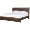 Toyo Queen Platform Bed | Sclupted Curved Frame | English Walnut Brown