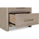 Giva Nightst& | 2 Drawers | Wide Panel Legs | Bronze | Matte Chai Brown