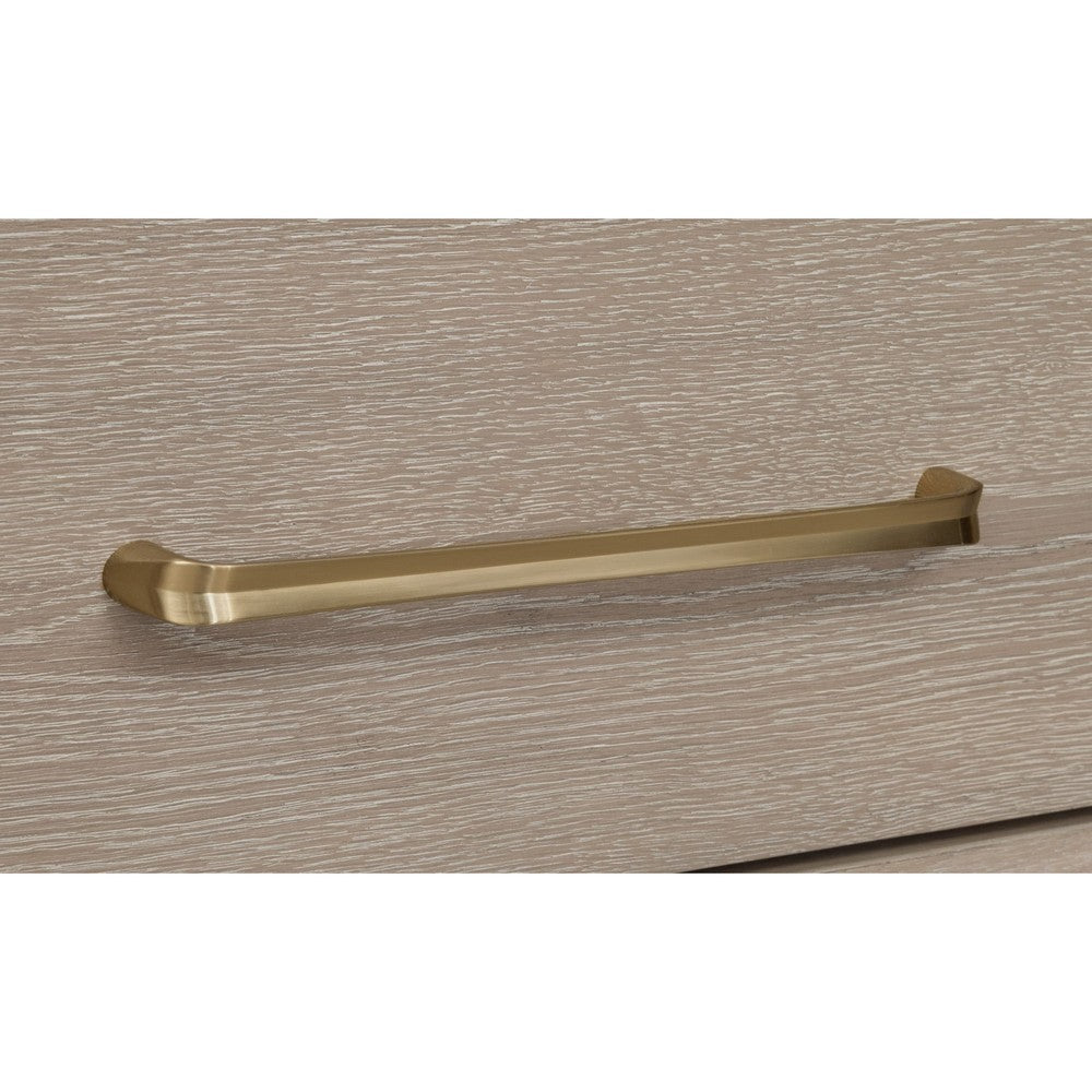Giva Nightst& | 2 Drawers | Wide Panel Legs | Bronze | Matte Chai Brown