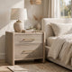 Giva Nightst& | 2 Drawers | Wide Panel Legs | Bronze | Matte Chai Brown