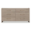 Giva 70" Dresser | 6 Drawers | Wide Panel Legs | Bronze | Matte Chai Brown