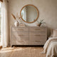 Giva 70" Dresser | 6 Drawers | Wide Panel Legs | Bronze | Matte Chai Brown