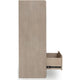 Giva Tall Dresser Chest | 5 Drawers | Wide Panel Legs | Bronze | Chai Brown