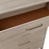 Giva Tall Dresser Chest | 5 Drawers | Wide Panel Legs | Bronze | Chai Brown