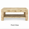 Kaya Coffee Table | Rectangular Top w Shelf | Amber Kiss Brown 48"