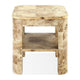 Kaya Side End Table | Square Top w Open Shelf | Amber Kiss Brown 24"