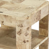 Kaya Side End Table | Square Top w Open Shelf | Amber Kiss Brown 24"