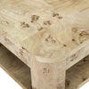 Kaya Side End Table | Square Top w Open Shelf | Amber Kiss Brown 24"