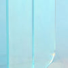 Tira Round Large Side End Table | X Base | Iridescent Glass 22"