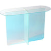 Tira Sofa Console Table | X Base | Beveled Iridescent Glass 42"