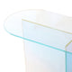 Tira Sofa Console Table | X Base | Beveled Iridescent Glass 42"