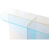 Tira Sofa Console Table | X Base | Beveled Iridescent Glass 42"