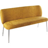 Tira Dining Bench | Foam Seat | Pineapple Yellow Chenille | Chrome 60"