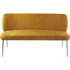 Tira Dining Bench | Foam Seat | Pineapple Yellow Chenille | Chrome 60"