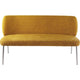 Tira Dining Bench | Foam Seat | Pineapple Yellow Chenille | Chrome 60"