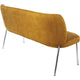Tira Dining Bench | Foam Seat | Pineapple Yellow Chenille | Chrome 60"