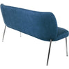 Tira Dining Bench | Foam Seat | Azure Blue Chenille | Chrome Legs 60"