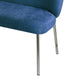 Tira Dining Bench | Foam Seat | Azure Blue Chenille | Chrome Legs 60"