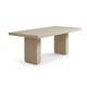Yushi Rectangular Dining Table | Ribbed Pedestals | Daffodil Brown 84"