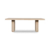 Yushi Rectangular Dining Table | Ribbed Pedestals | Daffodil Brown 84"