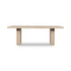 Yushi Rectangular Dining Table | Ribbed Pedestals | Daffodil Brown 84"