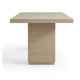 Yushi Rectangular Dining Table | Ribbed Pedestals | Daffodil Brown 84"
