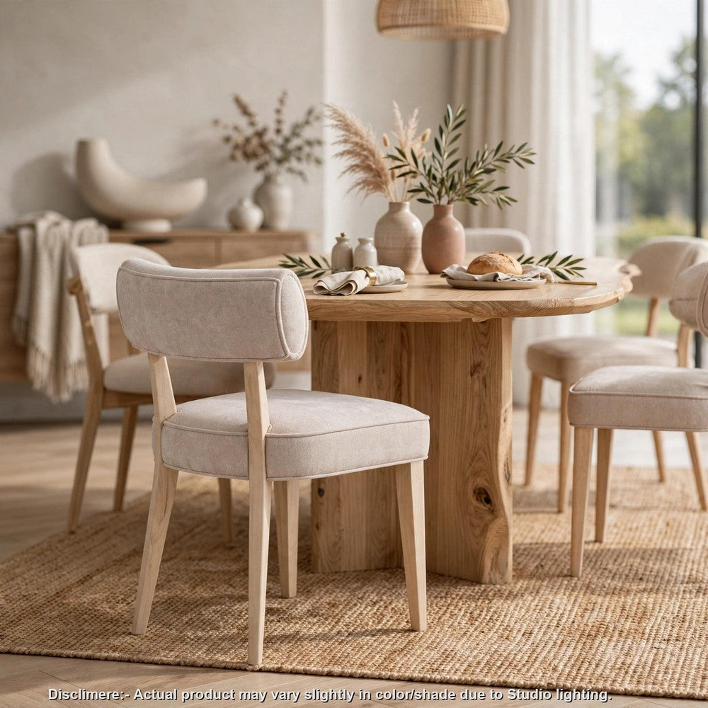 Yushi Dining Side Chair | Foam Seat | Brown Sugar Chenille | Daffodil Brown