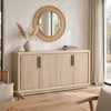 Yushi Sideboard Buffet Cabinet | 4 Adjustable Shelves | Daffodil Brown 68"