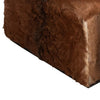 Matty Square Ottoman with Acorn Brown Goat Leather | Sengon Wood | 24"