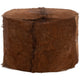 Matty Large Round Ottoman with Acorn Goat Leather | Solid Teak Frame 24"