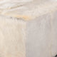 Matty Modern Square Ottoman | Macadamia Goat Leather | Solid Teak Frame 24"