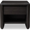 Zanny Nightst& with Drawer & Shelf | Jaguar Black Acacia Wood