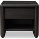 Zanny Nightst& with Drawer & Shelf | Jaguar Black Acacia Wood