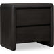 Zanny Nightst& with 2 Drawers | Solid Acacia Wood | Jaguar Black